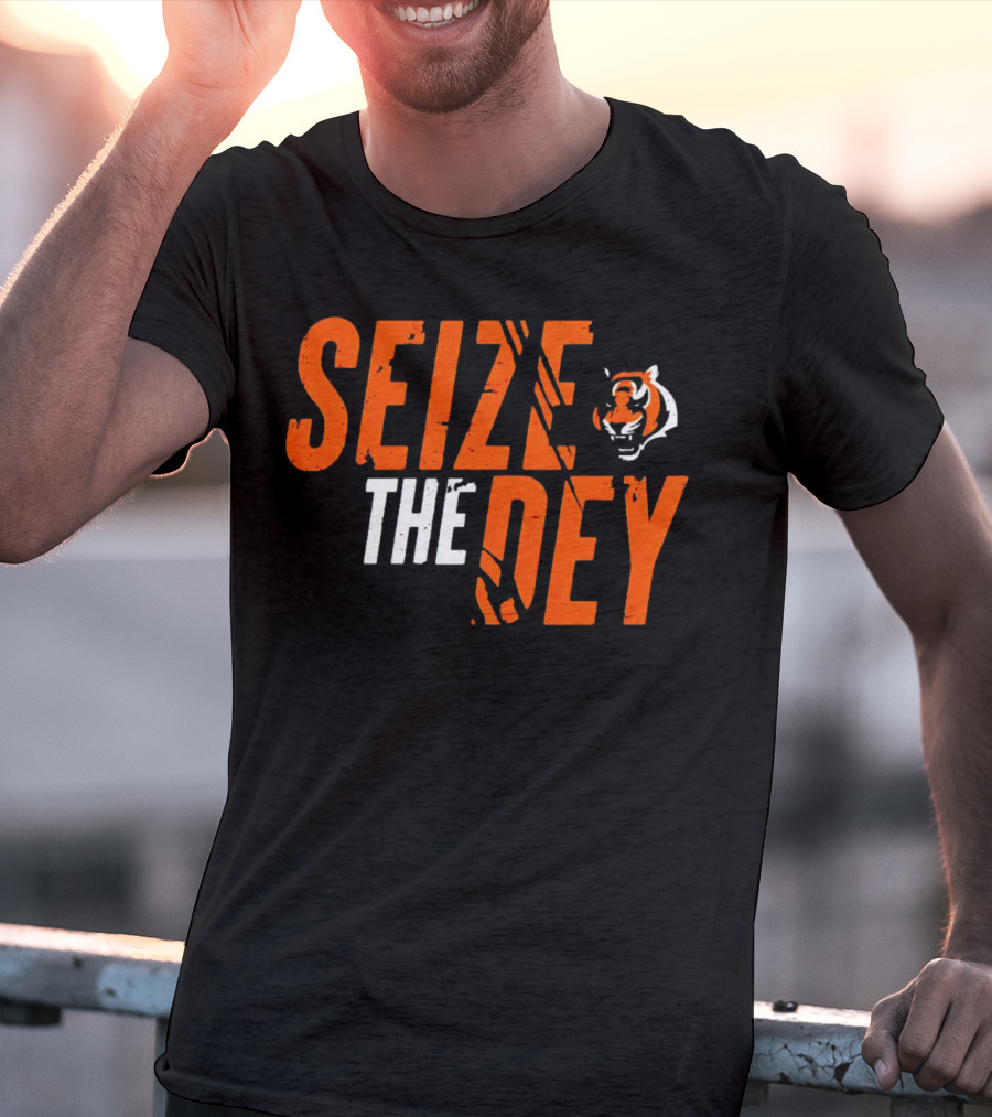 Seize The Dey Cincinnati Bengals Tiger T-Shirt