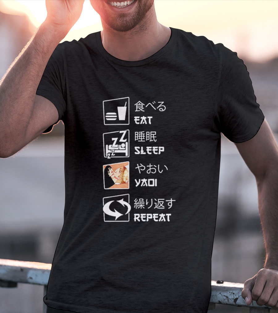 Eat Sleep Yaoi Repeat T-Shirt