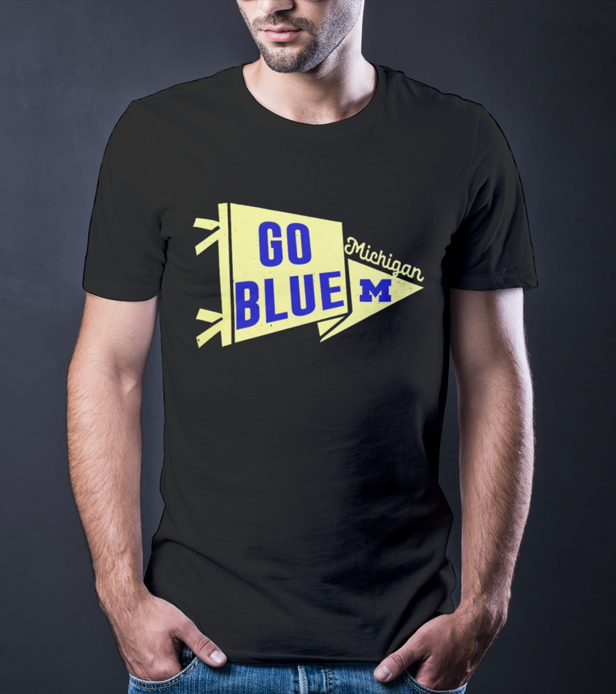Go Blue Michigan M Pennant T-Shirt