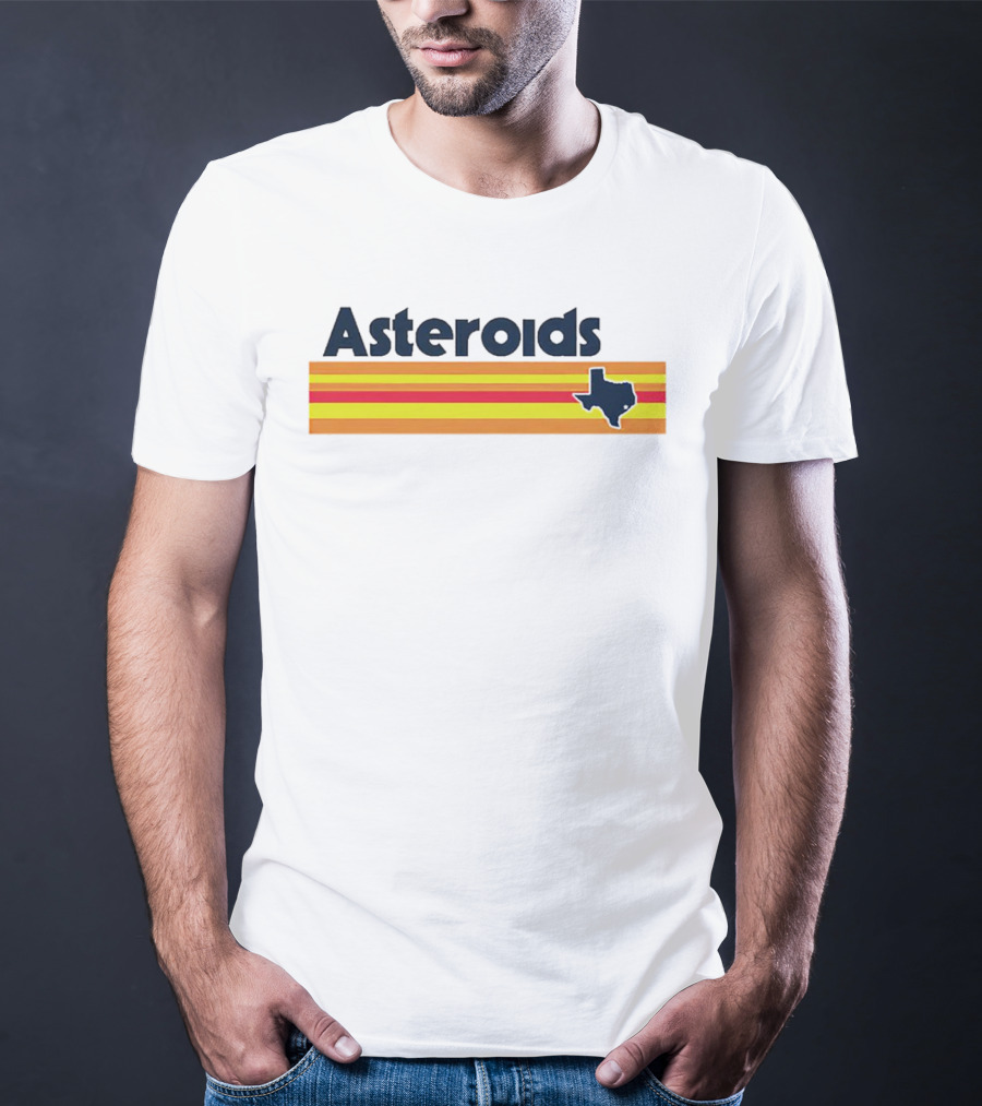 Asteroids Houston Astros Texas Stripe T-Shirt