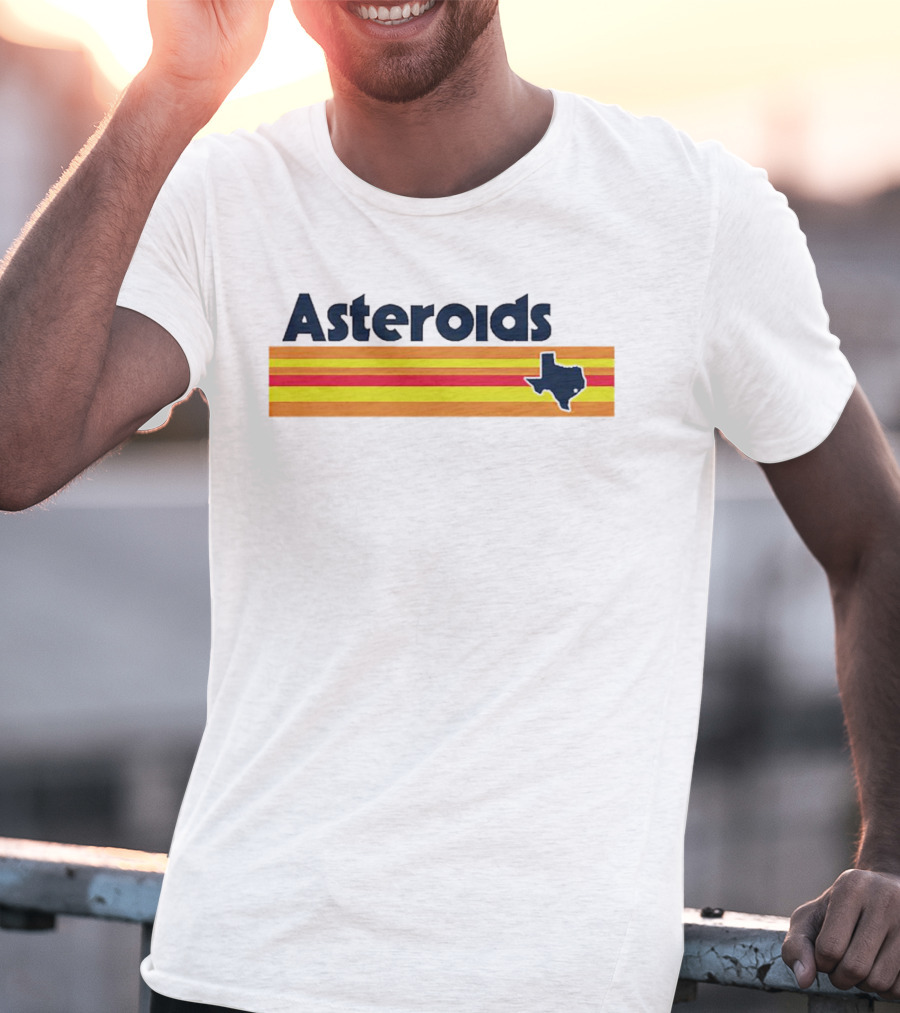Asteroids Houston Astros Texas Stripe T-Shirt