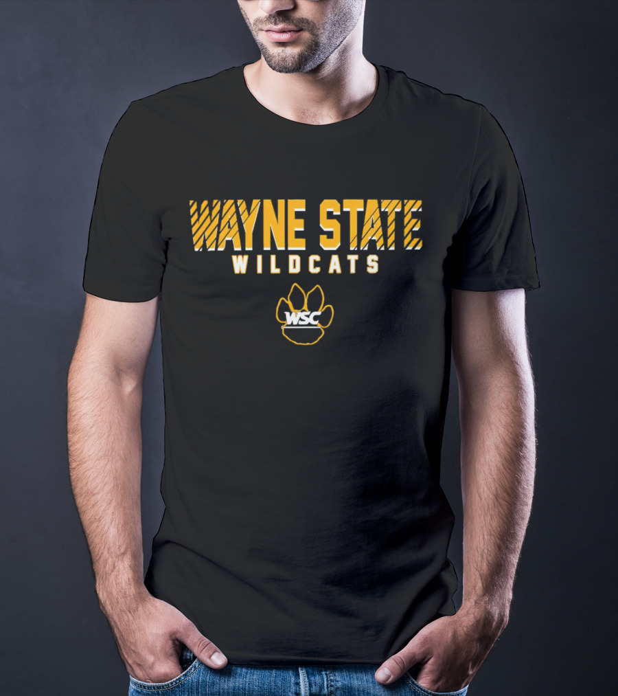 Wayne State Wildcats WSC Paw Prints T-Shirt