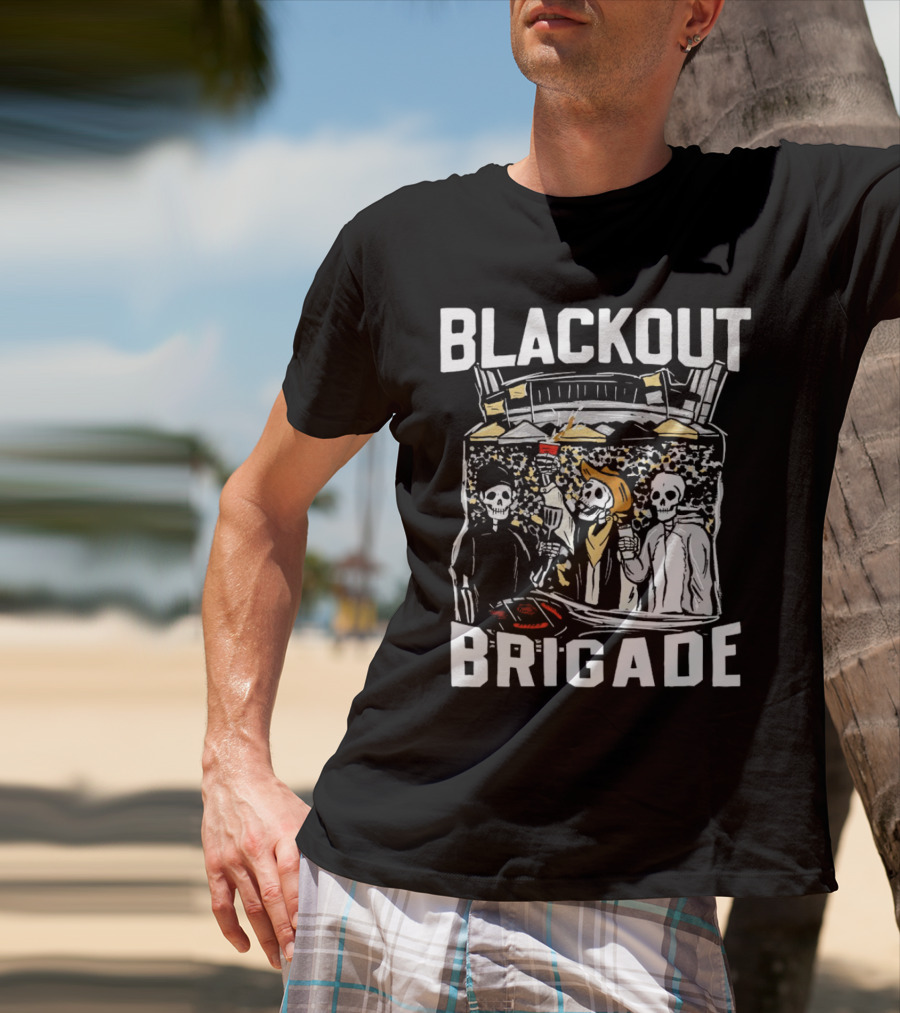 Blackout Brigade Colorado Buffaloes Football Stadium Skeletons Party T-Shirt