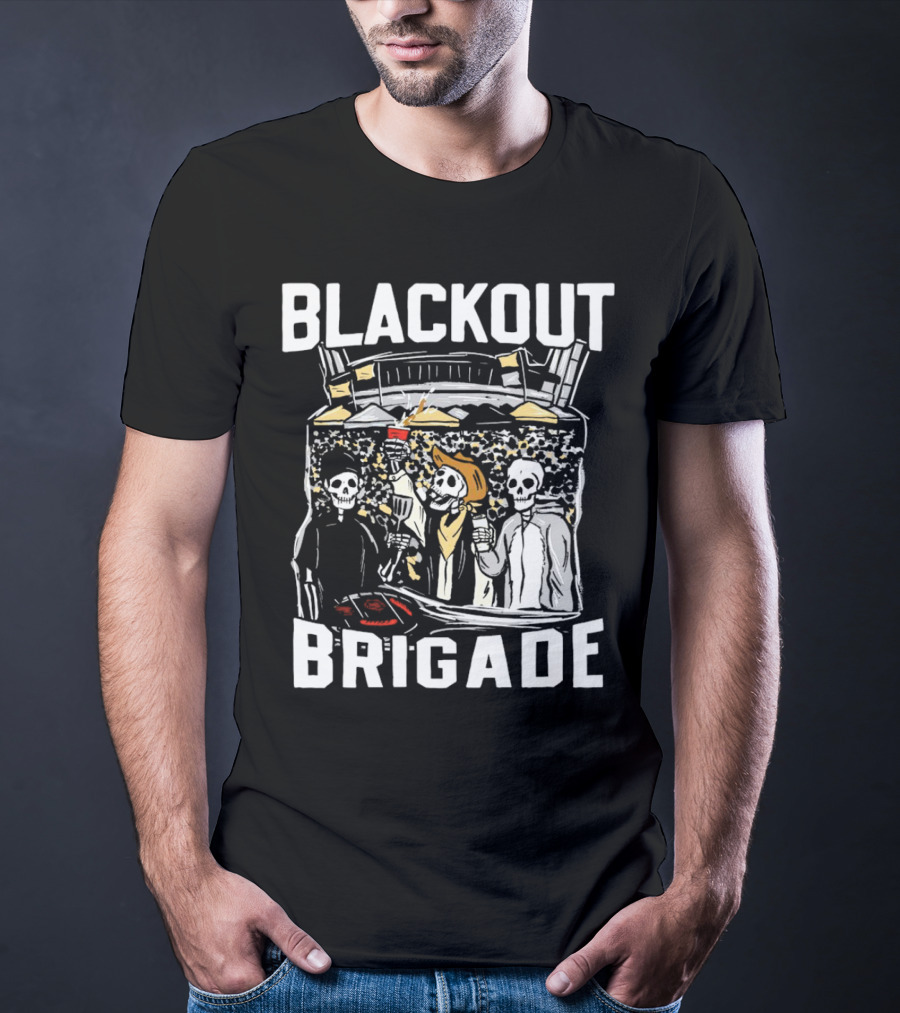 Blackout Brigade Colorado Buffaloes Football Stadium Skeletons Party T-Shirt