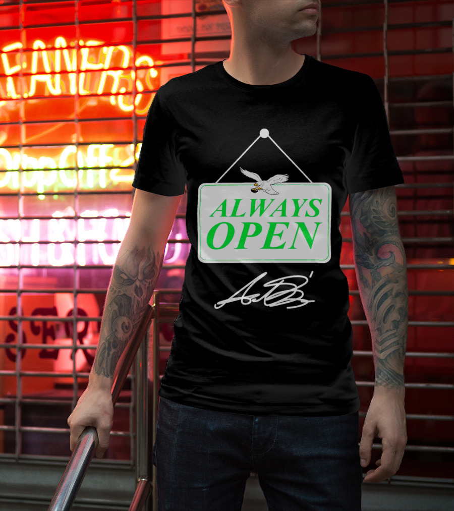 Eagles Autism Foundation Always Open Sign With Eagle And Signature T-Shirt