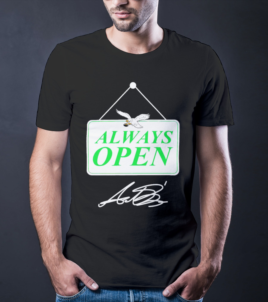 Eagles Autism Foundation Always Open Sign With Eagle And Signature T-Shirt