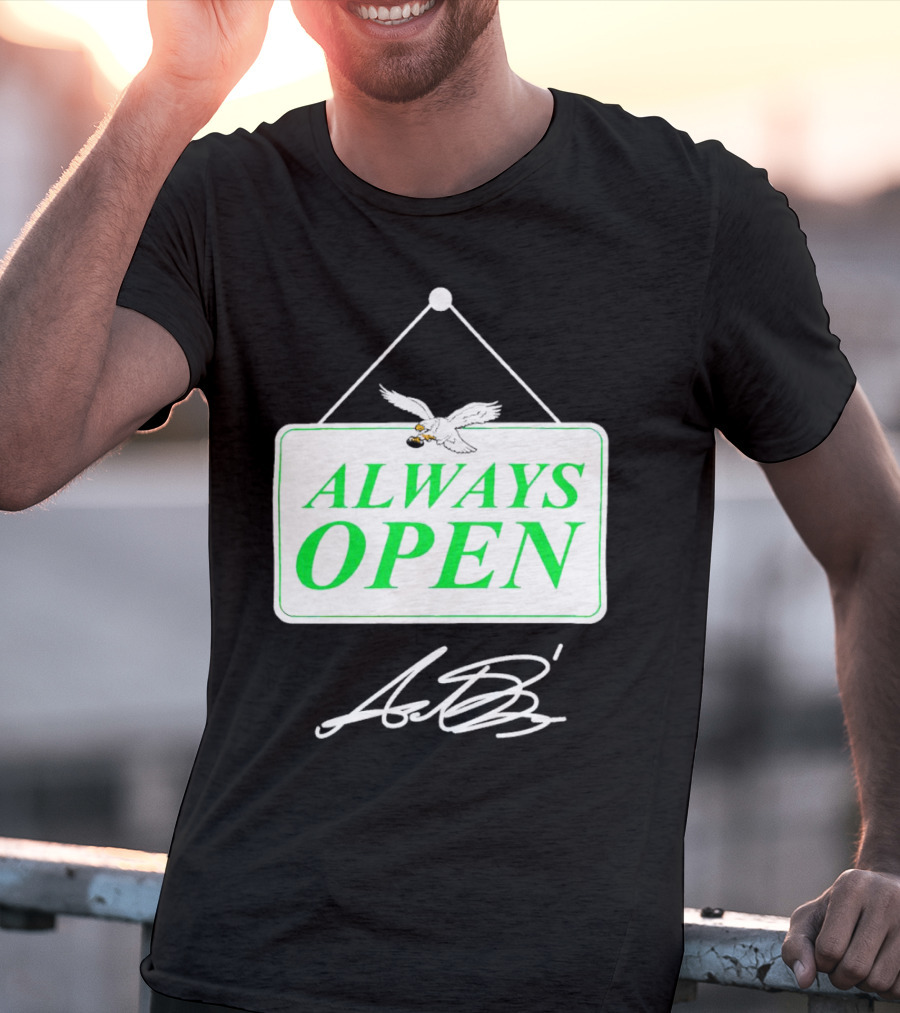 Eagles Autism Foundation Always Open Sign With Eagle And Signature T-Shirt