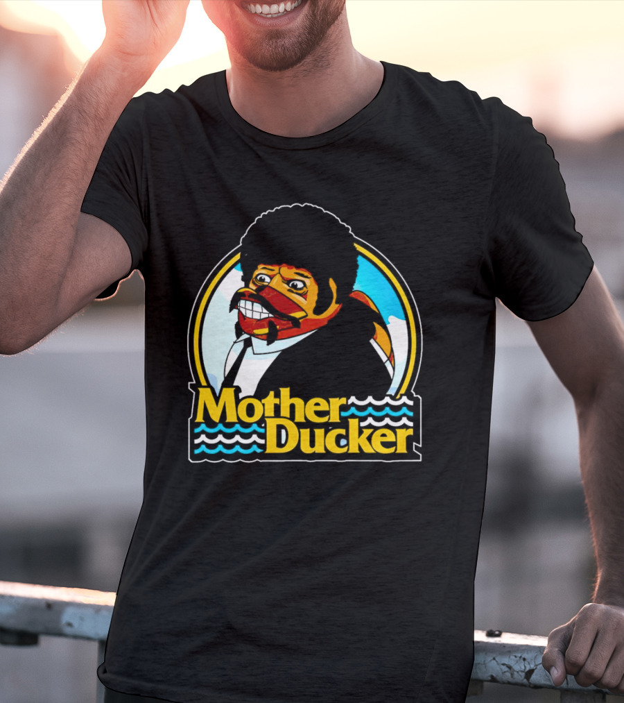 Mother Ducker Retro Cartoon Character Mashup T-Shirt