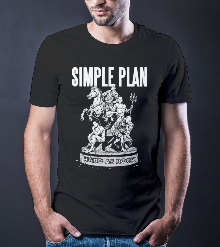 Simple Plan Hard As Rock Statue T-Shirt