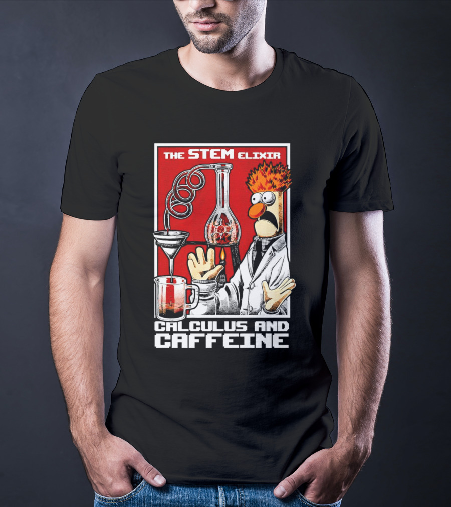 The STEM Elixir Calculus And Caffeine Beaker Character T-Shirt