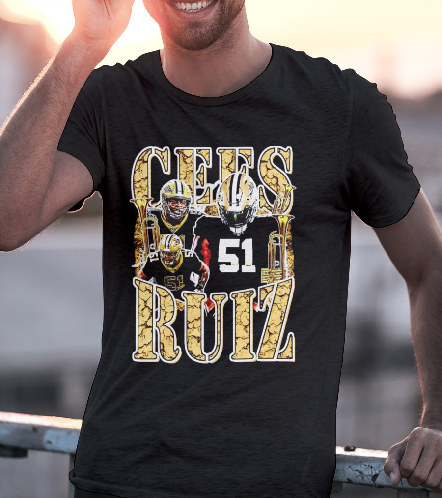 Cees Ruiz 51 New Orleans Saints Football Iconic T-Shirt