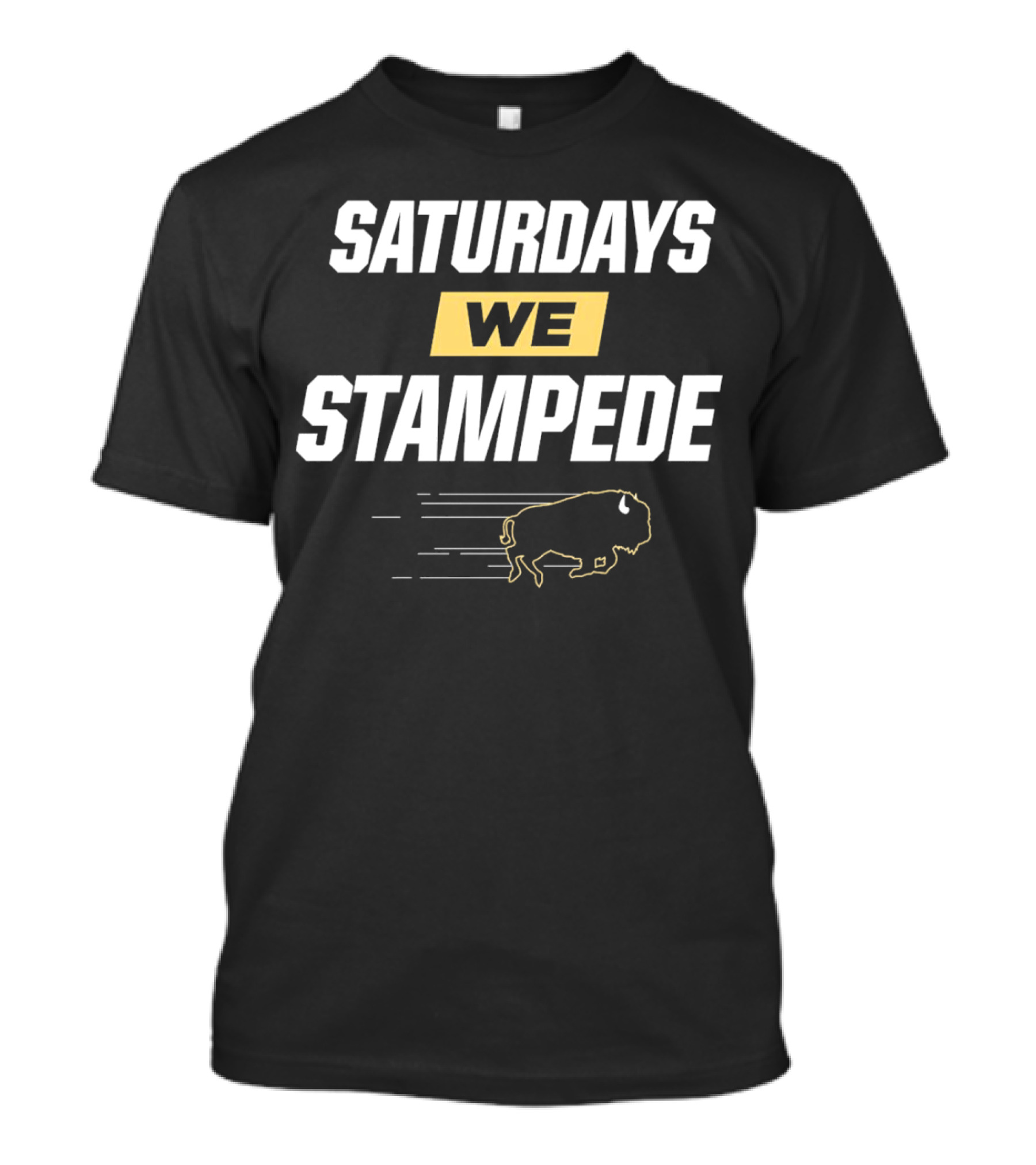 Saturdays We Stampede Colorado Buffaloes Football Bison T-Shirt