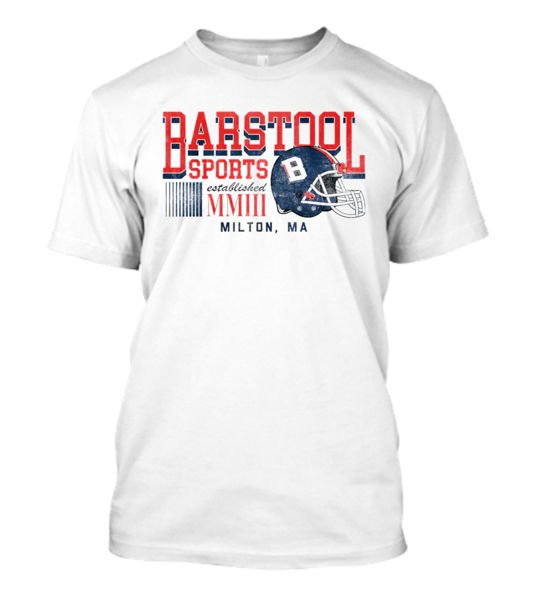 Established MMIII Milton MA Football Helmet T-Shirt