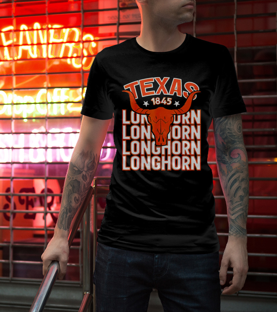 Texas Longhorn 1845 Horns Star T-Shirt
