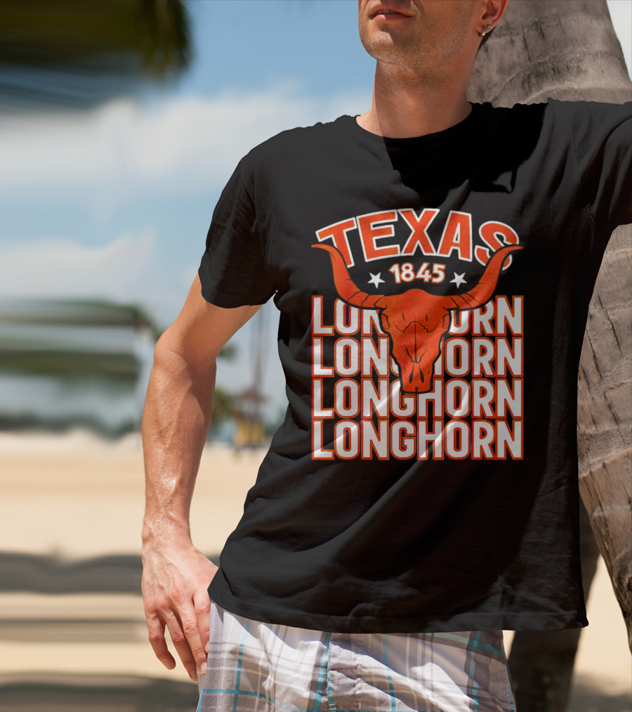Texas Longhorn 1845 Horns Star T-Shirt