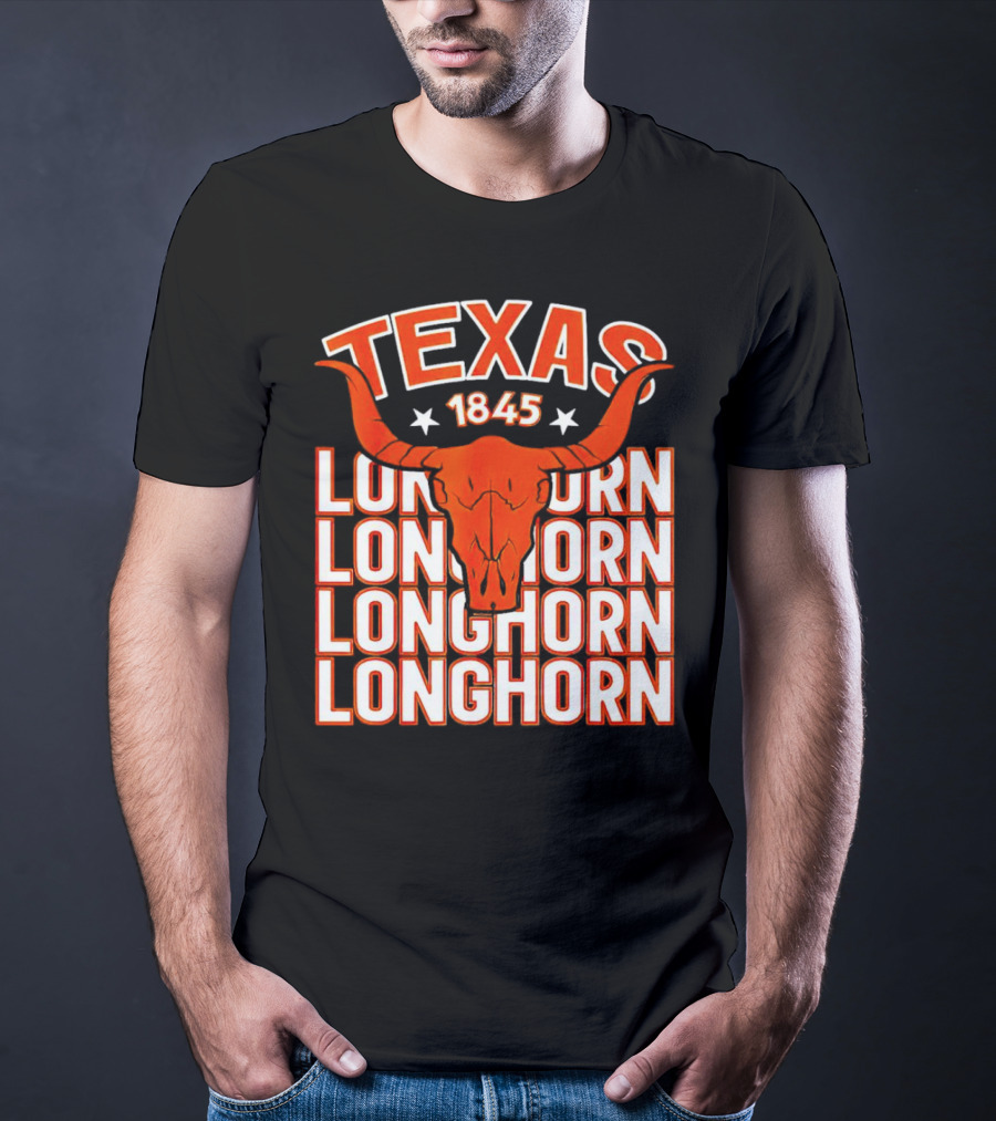 Texas Longhorn 1845 Horns Star T-Shirt