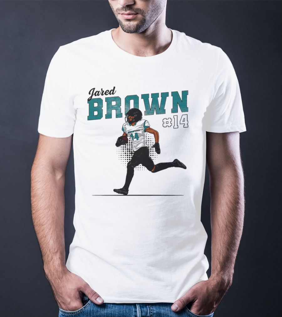 Jared Brown Coastal Carolina Football #14 Caricature T-Shirt