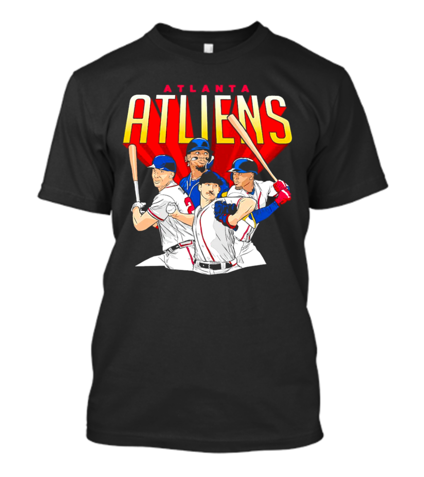 Atlanta ATLiens Braves Players Baseball Fan T-Shirt