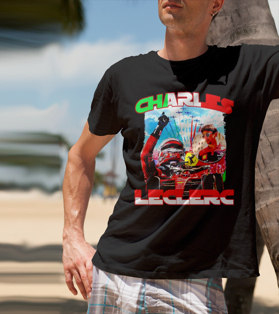 Charles Leclerc Ferrari Formula 1 Racing Champion T-Shirt
