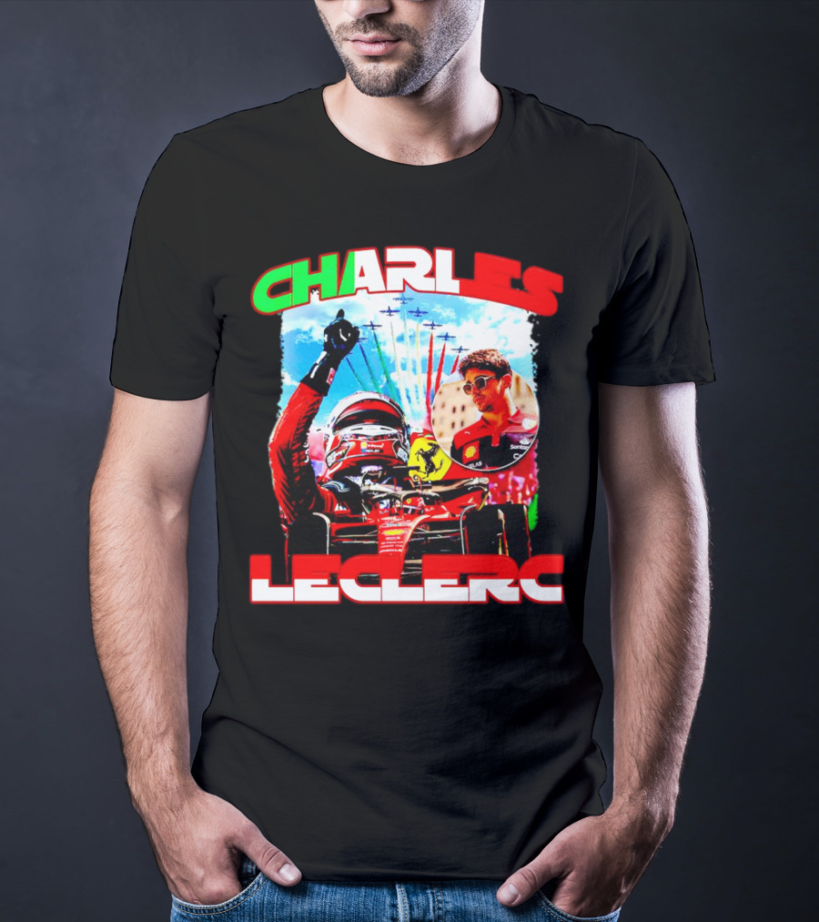 Charles Leclerc Ferrari Formula 1 Racing Champion T-Shirt
