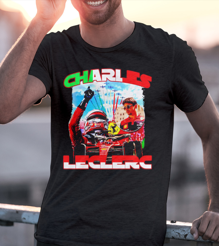 Charles Leclerc Ferrari Formula 1 Racing Champion T-Shirt