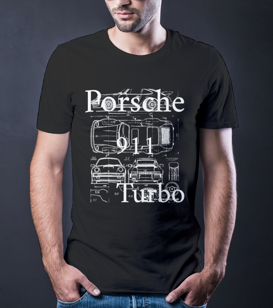 Porsche 911 Turbo Blueprint T-Shirt