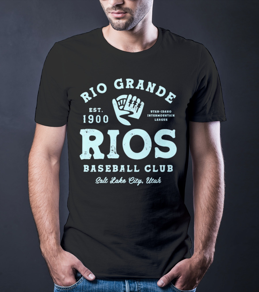 Rio Grande Rios Baseball Club Est. 1900 Utah-Idaho Intermountain League Salt Lake City Utah T-Shirt
