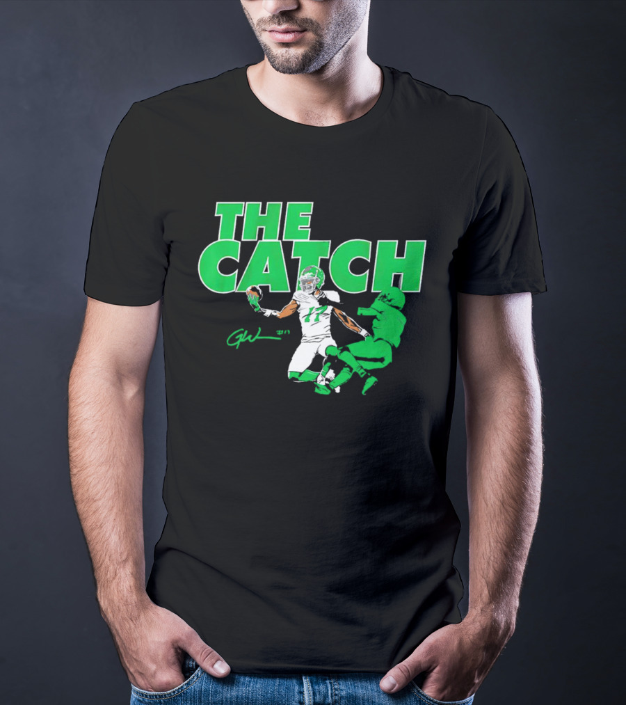 The Catch Garrett Wilson New York Jets Signature GW 17 T-Shirt