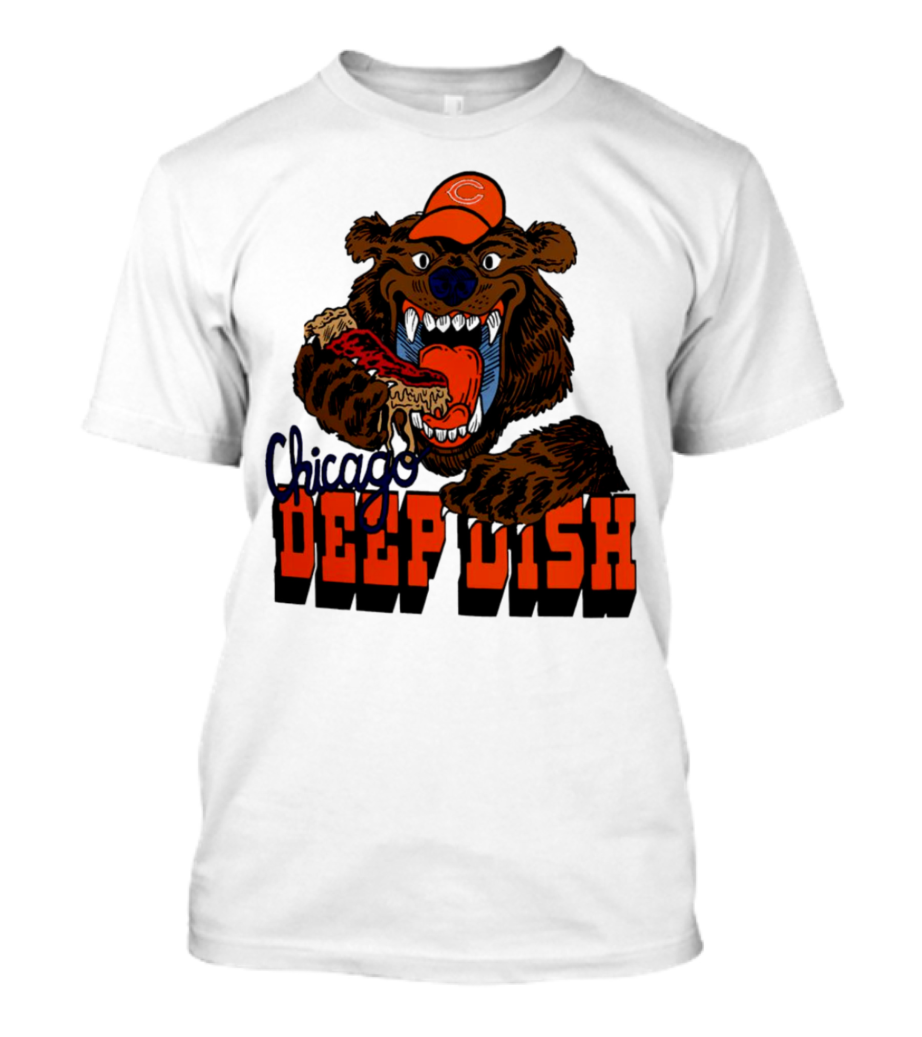 Chicago Bears Deep Dish Pizza Bear T-Shirt