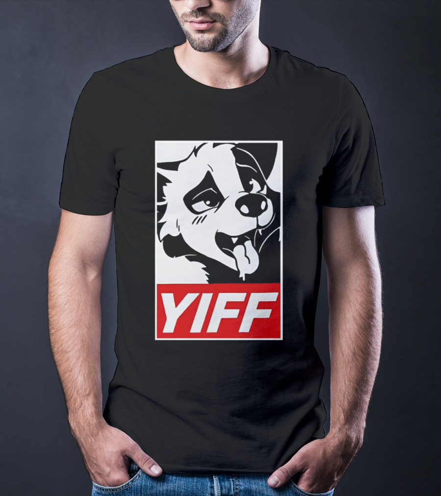 Yiff Furry Face Tongue Out T-Shirt