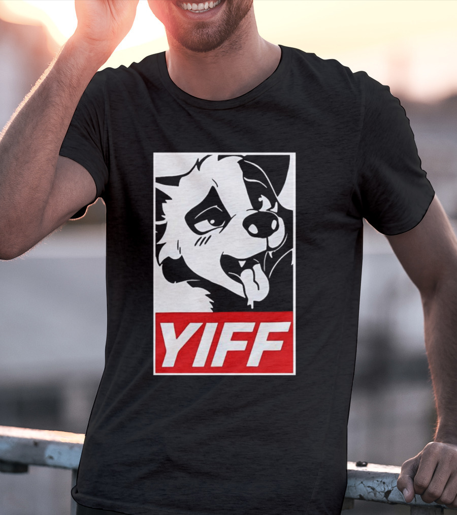 Yiff Furry Face Tongue Out T-Shirt