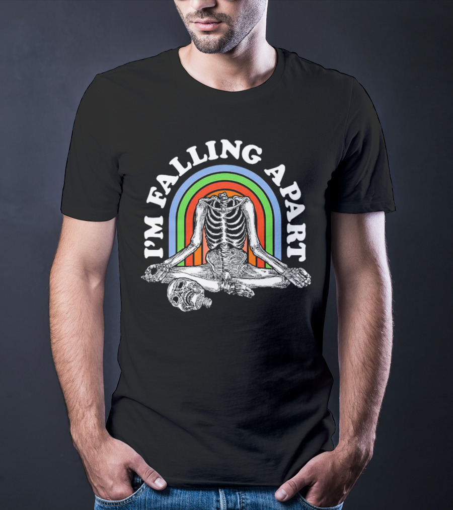 I’m Falling Apart Skeleton Retro Rainbow T-Shirt
