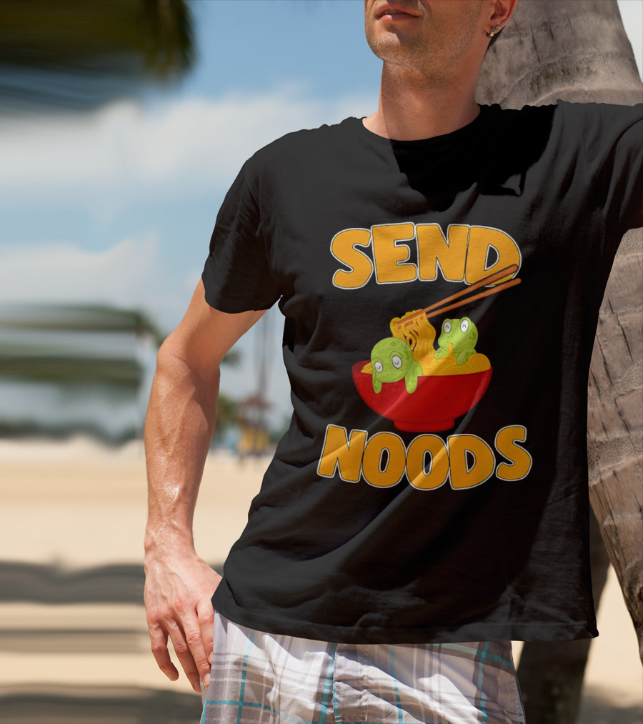 Send Noods Cute Turtles In Ramen Bowl T-Shirt