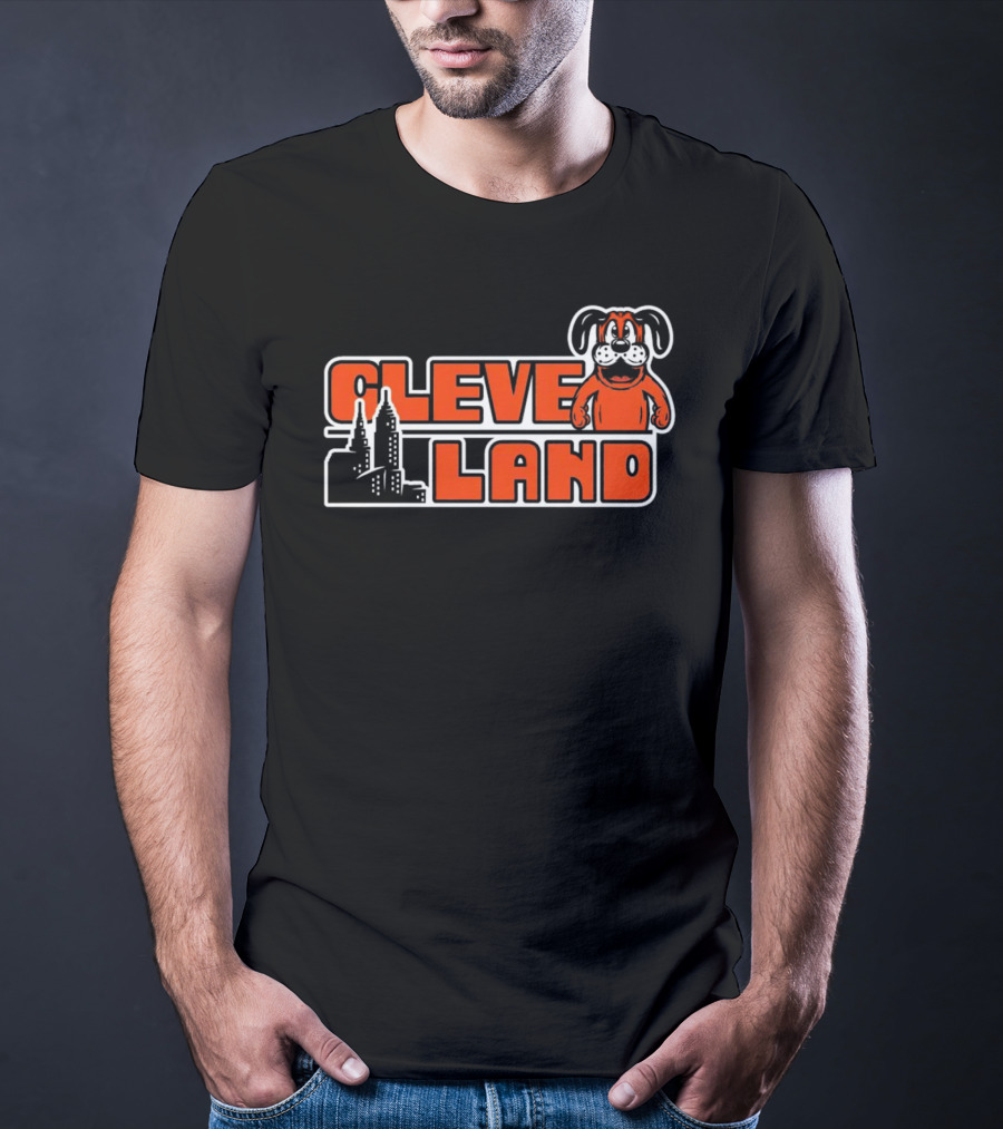 Cleveland City Browns Skyline Dog T-Shirt