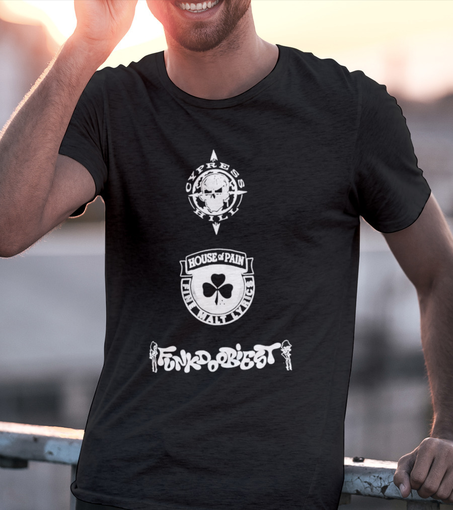 Cypress Hill House Of Pain Funkdoobiest Skull Clover T-Shirt