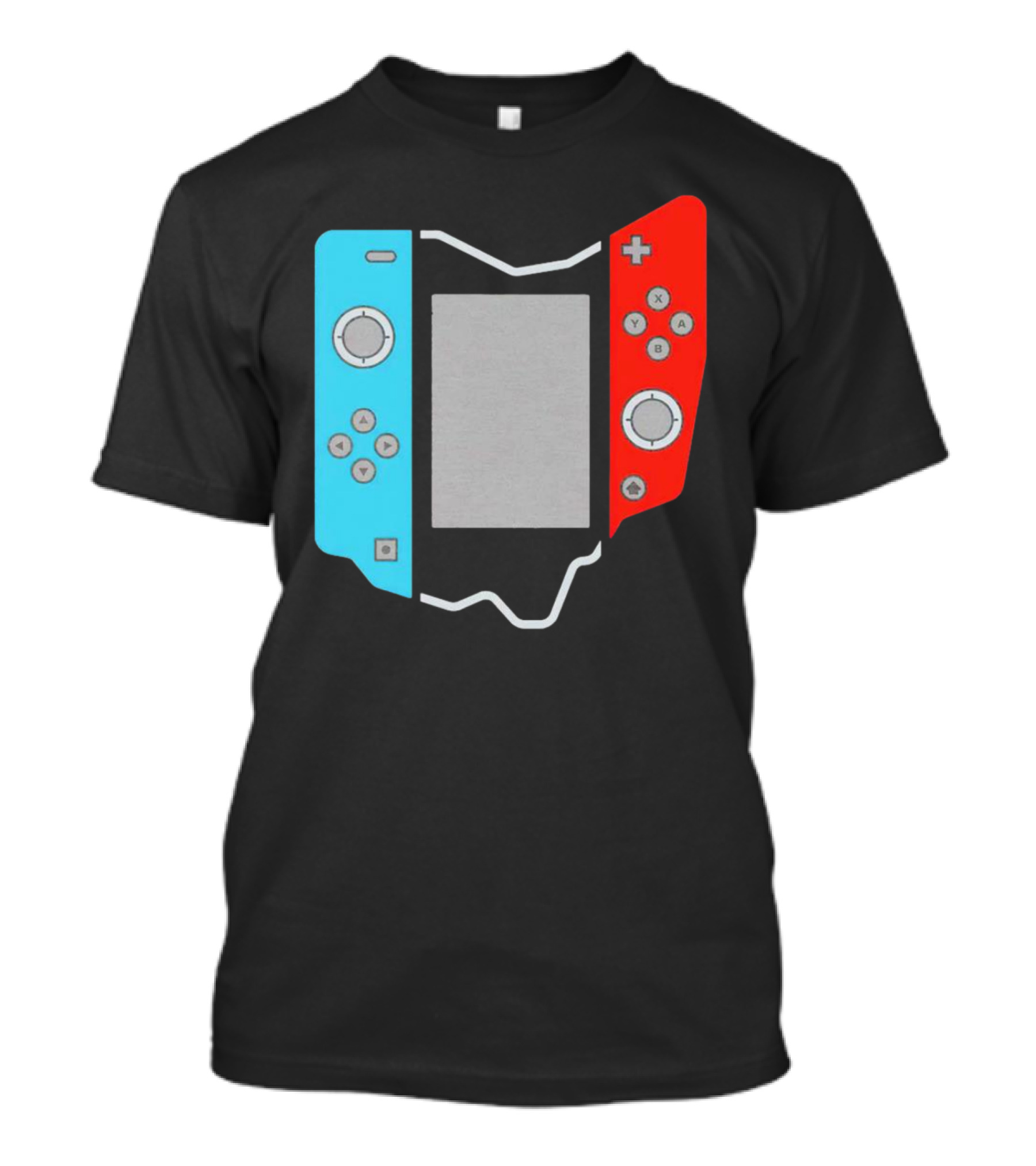 Ohio Gamepad Outline With Blue And Red Controller T-Shirt