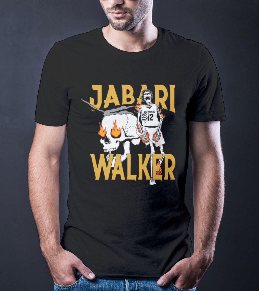 Jabari Walker Colorado Basketball Skull And Flames T-Shirt