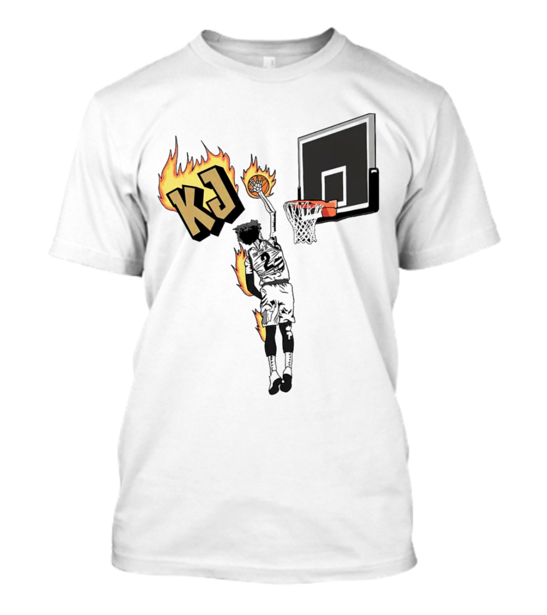 KJ Simpson Jr. Basketball Dunk Colorado Buffaloes Flame T-Shirt