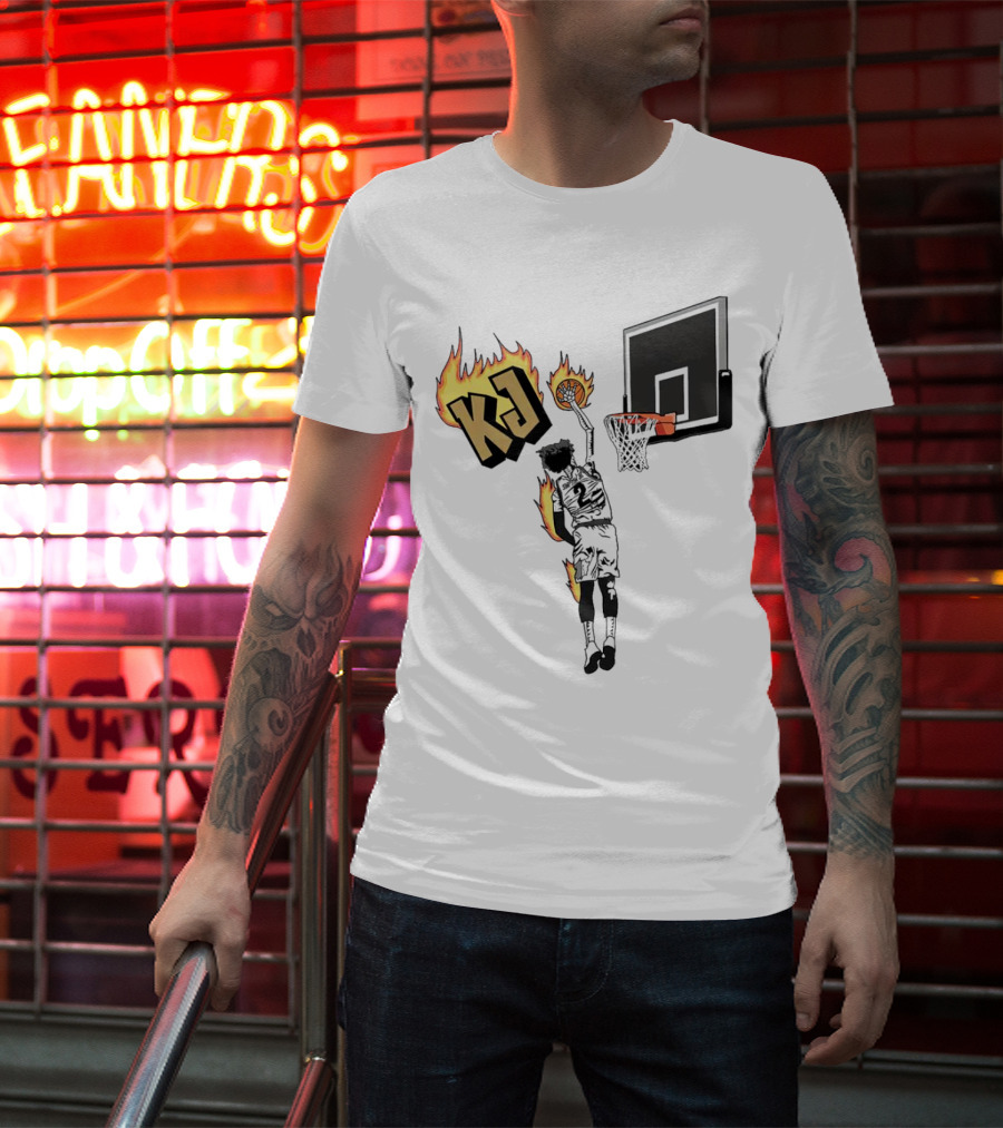 KJ Simpson Jr. Basketball Dunk Colorado Buffaloes Flame T-Shirt
