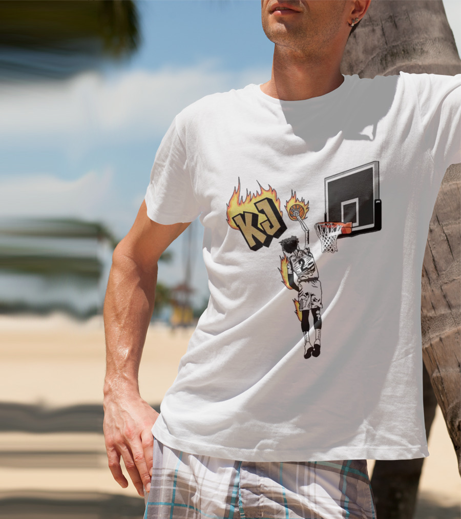 KJ Simpson Jr. Basketball Dunk Colorado Buffaloes Flame T-Shirt