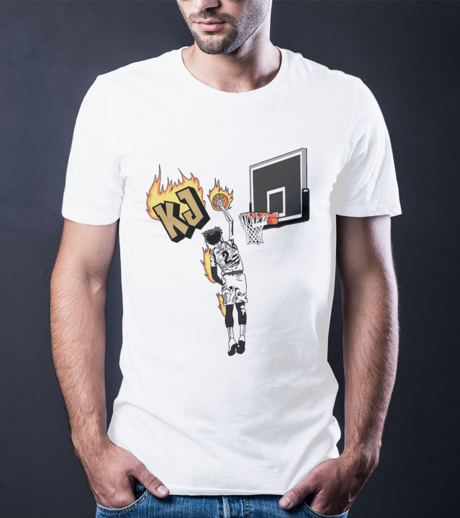 KJ Simpson Jr. Basketball Dunk Colorado Buffaloes Flame T-Shirt