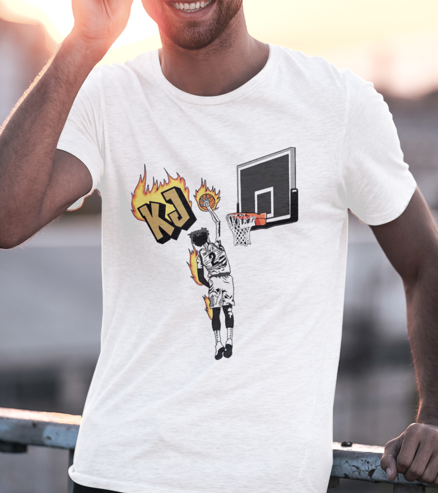 KJ Simpson Jr. Basketball Dunk Colorado Buffaloes Flame T-Shirt