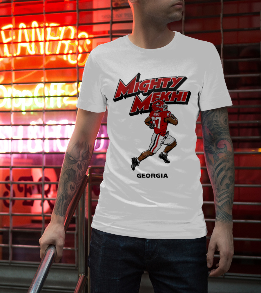 Mighty Mekhi Mews 87 Georgia Bulldogs T-Shirt