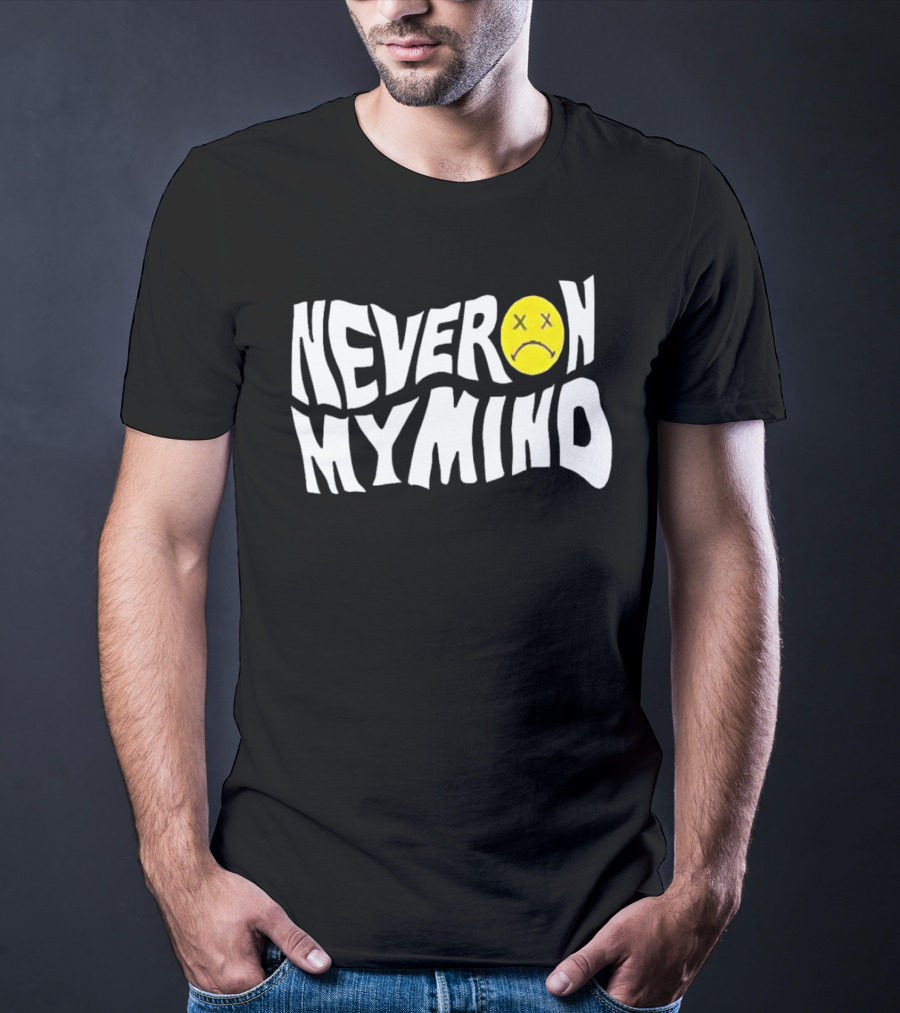Never On My Mind Sad Face Icon With Yellow T-Shirt