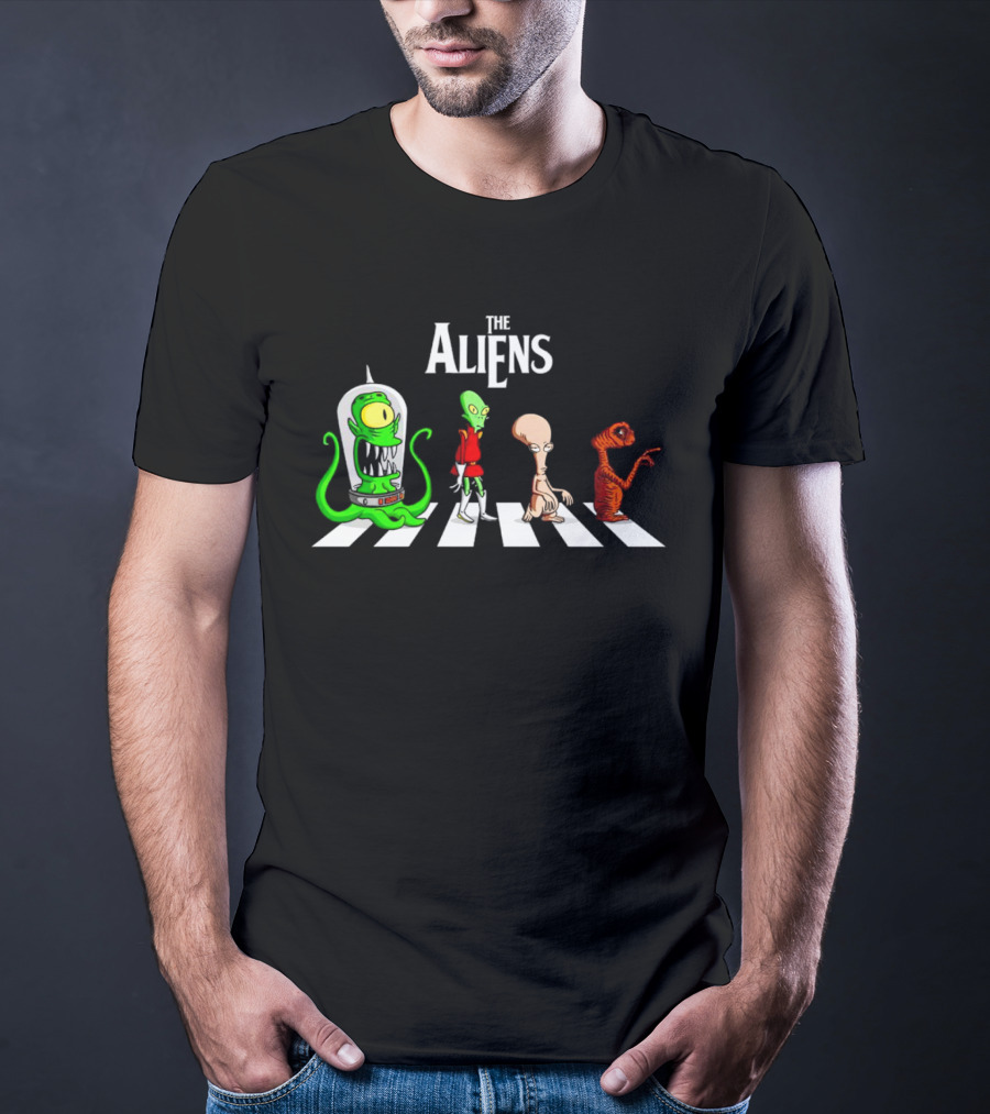 The Aliens Pop Culture Abbey Road Crossover T-Shirt
