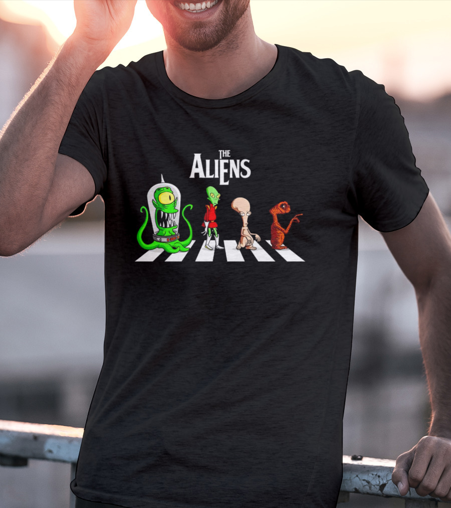 The Aliens Pop Culture Abbey Road Crossover T-Shirt