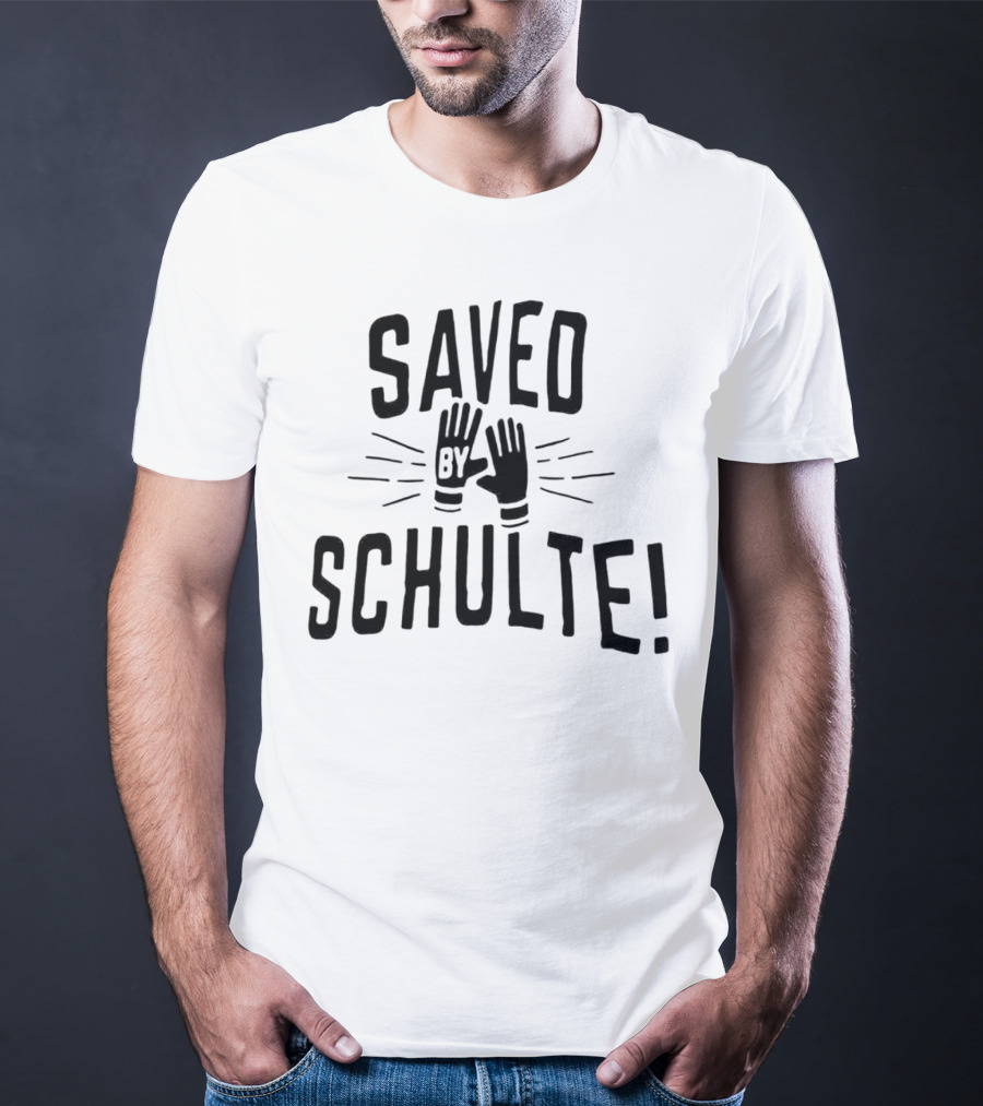 Saved By Schulte Soccer Goalkeeper Gloves T-Shirt