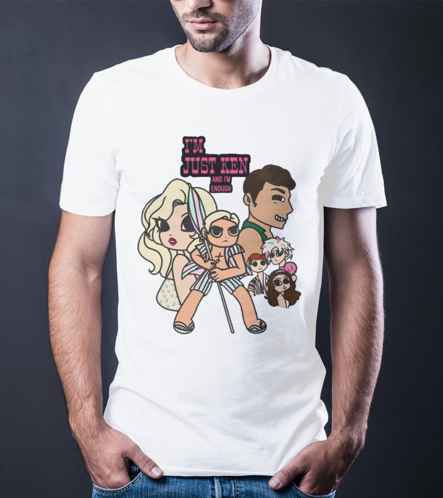 I'm Just Ken And I'm Enough Barbie-Inspired Cartoon Characters T-Shirt