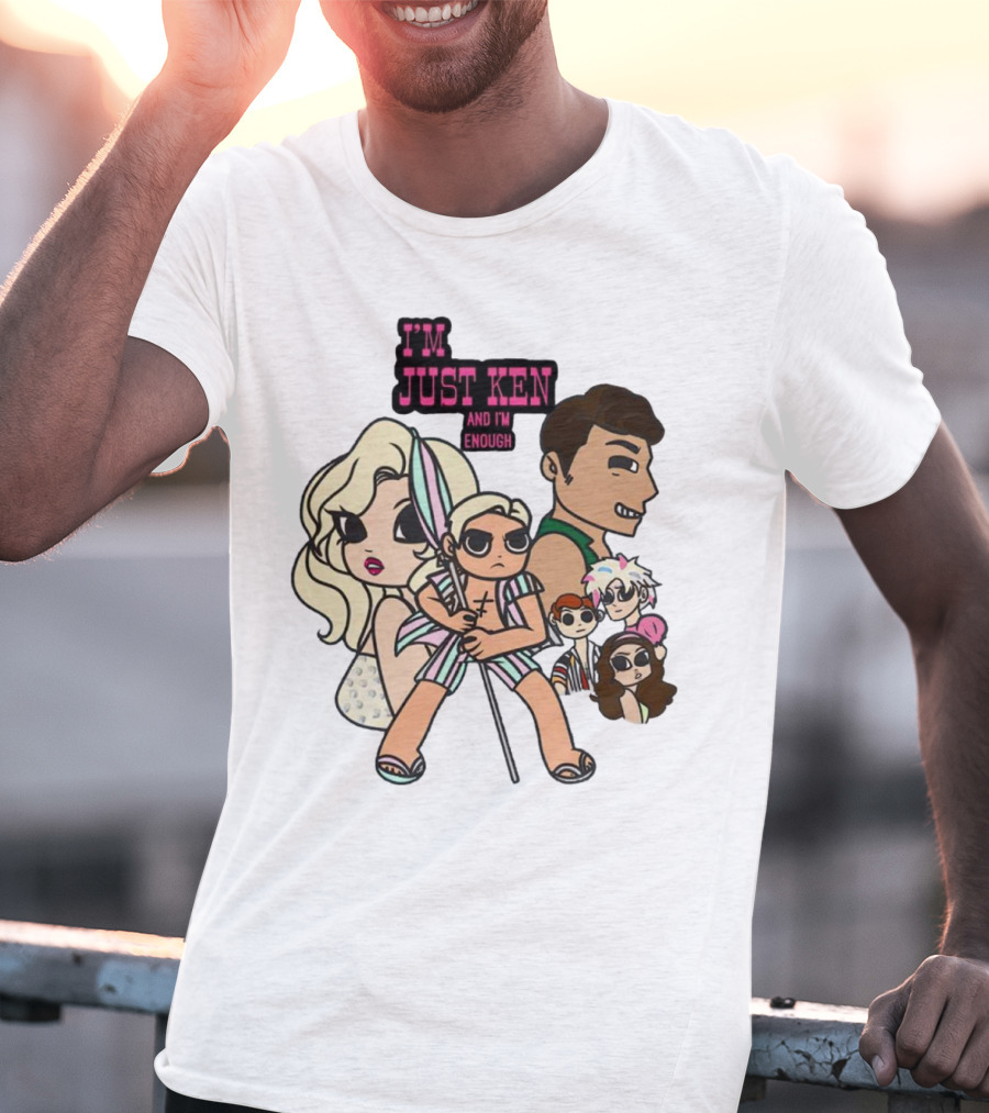 I'm Just Ken And I'm Enough Barbie-Inspired Cartoon Characters T-Shirt