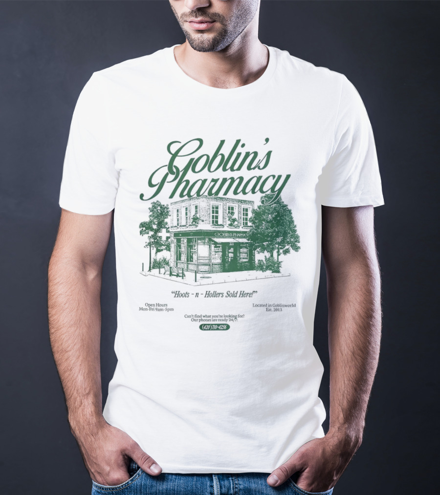 Goblin’s Pharmacy Hocus-n-Hollers Sold Here Since 1921 T-Shirt